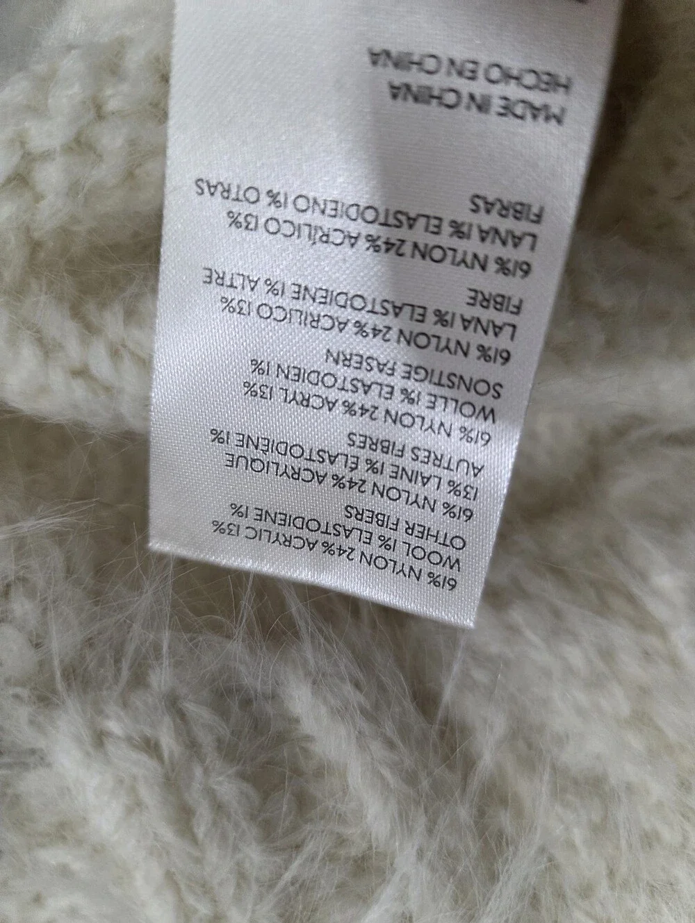 NWT Free People Willow Cardi Cardigan Sweater Tofu Combo Ivory Size Small Boho